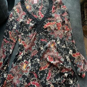 bandolino paisley blouse 8 S/M